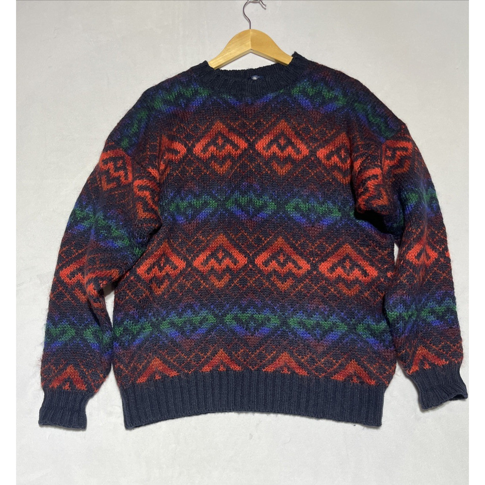 Regatta Sport Vintage 90s Mohair Blend Sweater Mens XL Pullover Crewneck Fuzzy